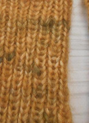 Мягенькие вязаные шерстяные митенки мохер2 фото
