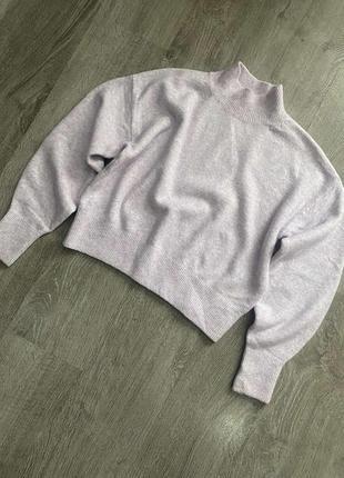 Новий теплий светр джемпер лавандовий   з додаваням вовни8 фото