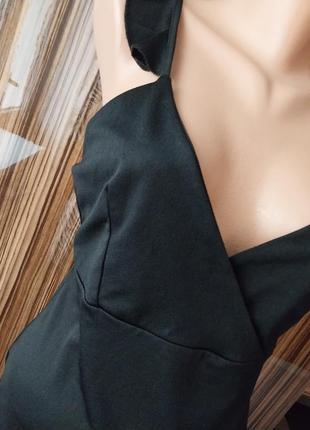 Очень красивое стильное фирменное вечернее облегающее чёрное платье2 фото