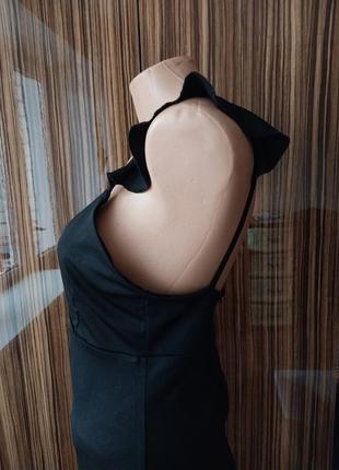 Дуже гарна стильна фірмова вечірня чорна облягаюча сукня4 фото