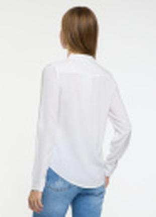 Блуза рубашка белая тонкая вискоза р.44 s,m oodji2 фото