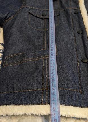 Красивая тёплая джинсовая куртка5 фото