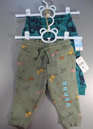 Комплект з 2 утеплених штанів, 9-12м, matalan, знижка3 фото