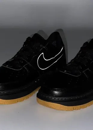 Знижка!!! кросівки nike air force gore-tex чорні ❄️ теплі зимові черевики чоботи fur хутро ☔️🌤☀️