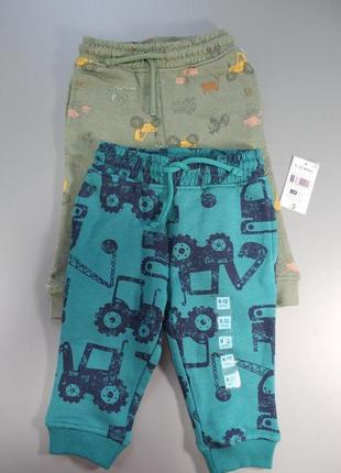 Комплект з 2 утеплених штанів, 9-12м, matalan, знижка9 фото