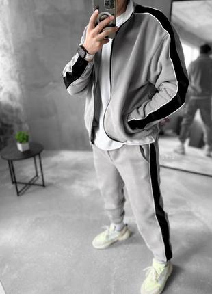 Костюм на молнии флис / спортивный костюм оверсайз