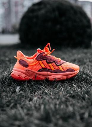 Шикарные мужские кроссовки adidas ozweego в оранжевом цвете (41-45)😍