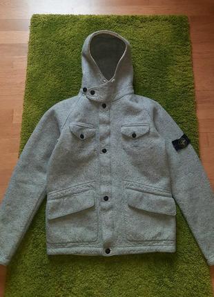 Куртка stone island vintage винтажная шерстянная с капюшоном пальто ghost