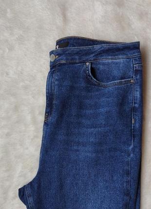 Синие супер стрейчевые джинсы скинни американки высокая талия посадка батал большого размера8 фото