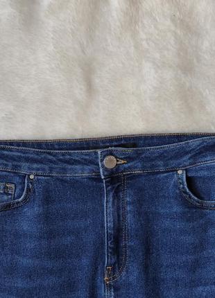 Синие супер стрейчевые джинсы скинни американки высокая талия посадка батал большого размера6 фото