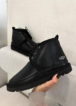 Угги угги угги ugg neumel “leather black”5 фото