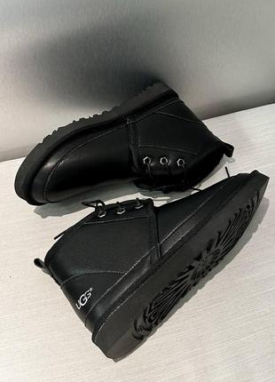 Угги угги угги ugg neumel “leather black”2 фото