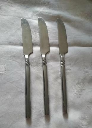 Три столові ножі з нержавіючої сталі, важкі1 фото