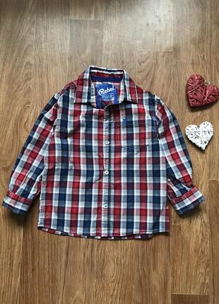 Крутая рубашка в клетку rebel 4-5 лет