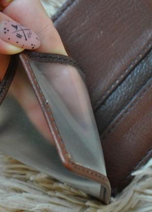 Кошелек кожаный fossil leather wallet4 фото