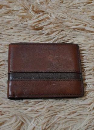 Кошелек кожаный fossil leather wallet2 фото