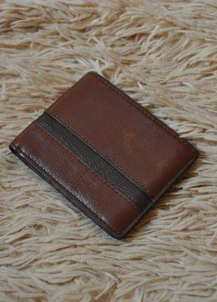 Кошелек кожаный fossil leather wallet1 фото