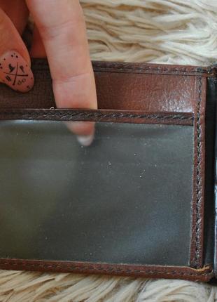 Кошелек кожаный fossil leather wallet7 фото