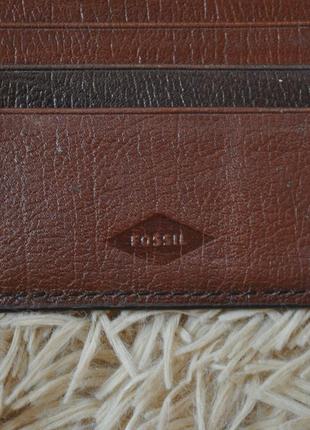 Кошелек кожаный fossil leather wallet3 фото