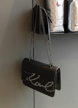 Жіноча сумка karl lagerfeld signature black люкс якість3 фото