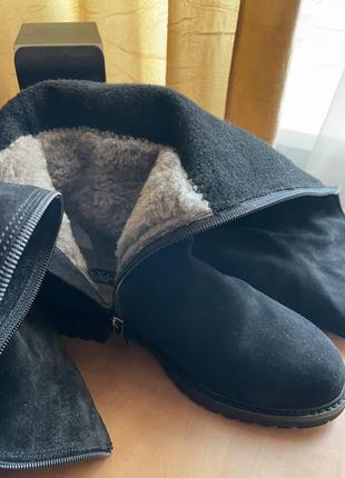 Шикарные замшевые ботфорты, 39, италия, dolce vita