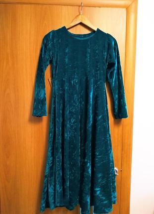 Велюровое красивое платье, индийский наряд, размер 8-102 фото