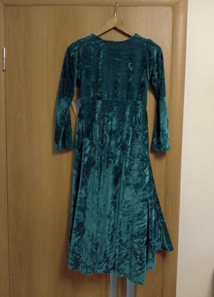 Велюровое красивое платье, индийский наряд, размер 8-107 фото