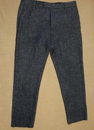 М'які сірі меланжеві напіввовняні штани reiss англія 36 r.