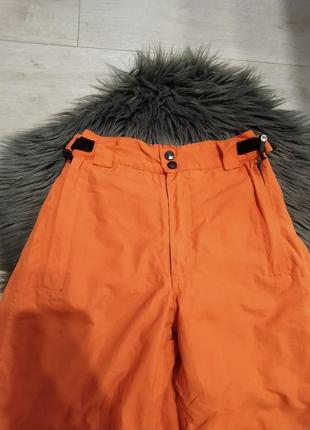 🧡⛷️🏂❄️🏔️ярко оранжевые термо водостойкие прти виру брюки горнолыжка сноуборд brend original extend4 фото