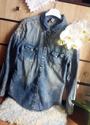 Класна джинсова сорочка denim co