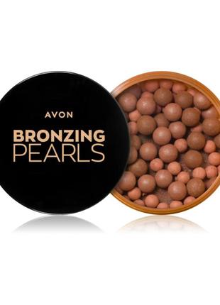 Бронзер в шариках avon bronzing pearls оттенок medium tan умеренный