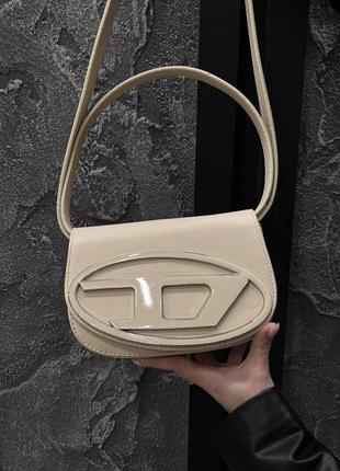 Женская сумка diesel 1dr iconic shoulder bag beige люкс качество2 фото