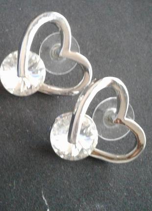 Очень красивые серьги сердечки