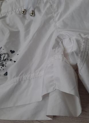 Белые короткие шорты плащевка2 фото