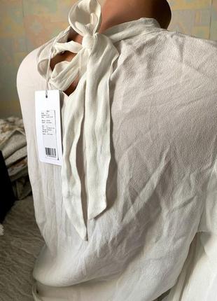 Новая нарядная блузка из вискозы цвета айвори vila 382 фото