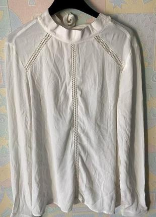 Новая нарядная блузка из вискозы цвета айвори vila 383 фото