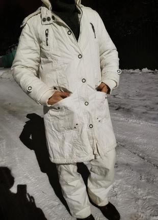 Куртка на синтепоне коттон хлопок зимняя с капюшоном накладными карманами yessica винтажная3 фото