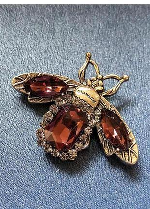 Винтажная брошь бабочка, ювелирное украшение
