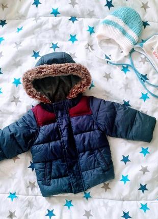 Зимняя теплая куртка на 3-6 месяцев1 фото