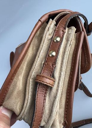 Фірмова шкіряна сумка крос-боді zadig & voltaire milla vintage suede leather crossbody bag3 фото