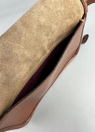 Фірмова шкіряна сумка крос-боді zadig & voltaire milla vintage suede leather crossbody bag5 фото
