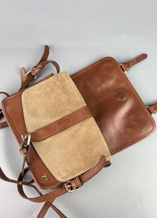 Фірмова шкіряна сумка крос-боді zadig & voltaire milla vintage suede leather crossbody bag2 фото