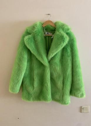 Зеленая шуба jakke