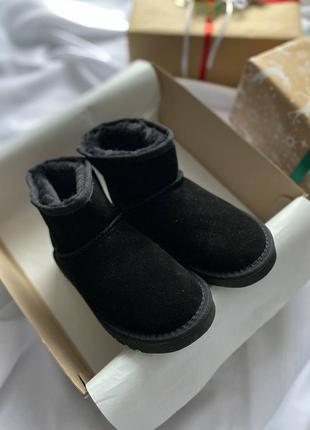 Угги угги угги угги ugg mini black suede4 фото