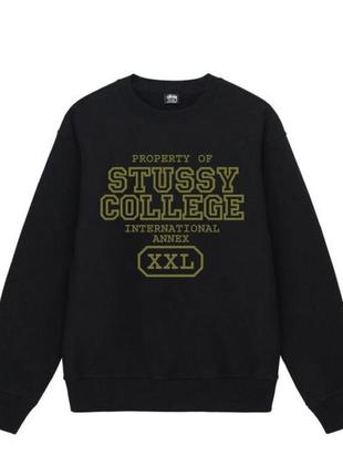 Свитшот черный loys stussy property-of-crew