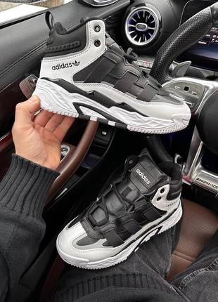 Зимние кросовки на меху в стиле adidas negro адидас