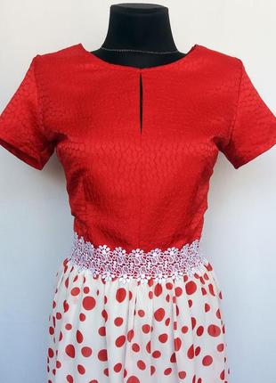 Суперціна. красиве літнє плаття, червоно-біле. нове, р. 42-465 фото