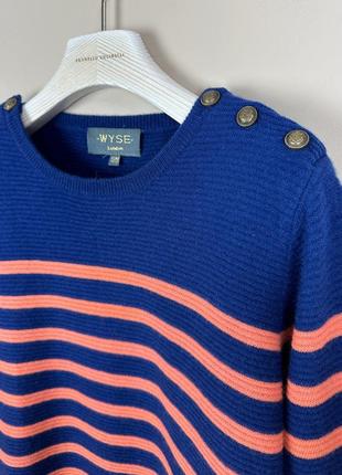 Wyse london свитер кофта кашемир cashmere полоскатый полосатый морской стиль тельняшка9 фото