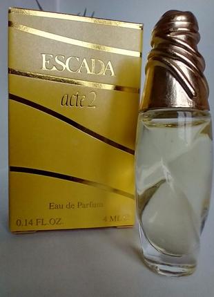 Escada acte 2  винтажная миниатюра, парфюмированная вода, 4 мл