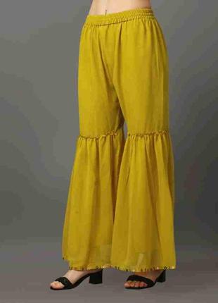 Желтые индийские брюки р с -м2 фото